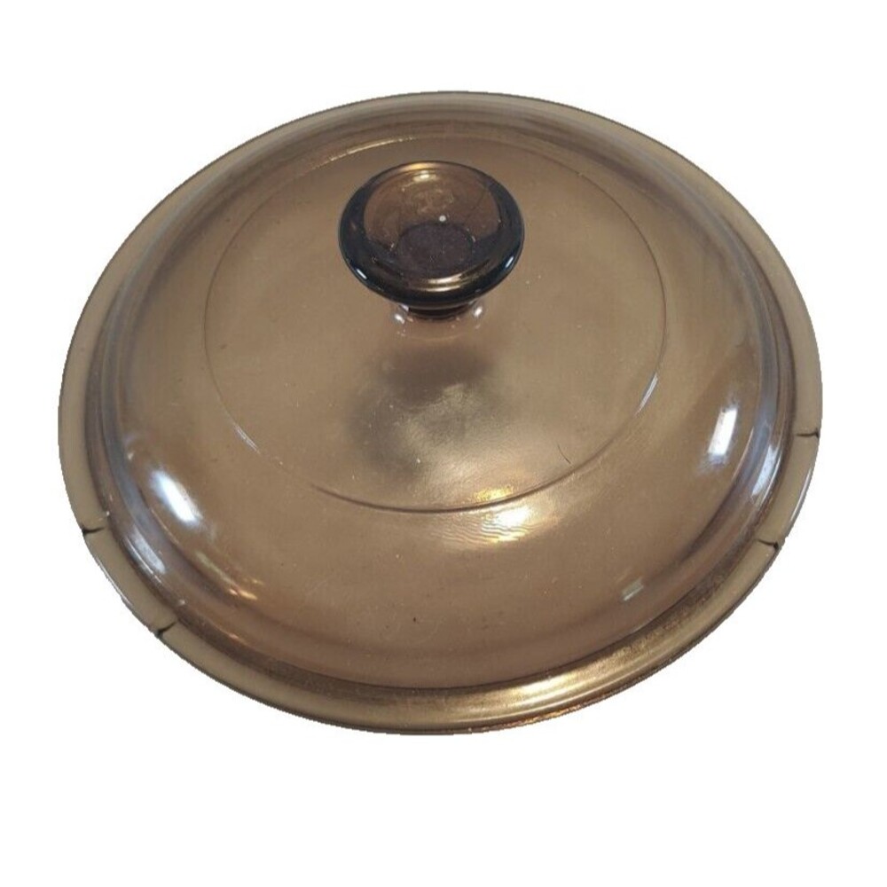 Visions Pyrex 6" Amber LID ONLY V-1-C Fits 1L Saucepan Pot Or Heat & Eat V-240-B
